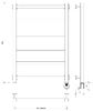 Полотенцесушитель электрический Secado Корсико 1 80x50 белый матовый