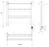 Полотенцесушитель электрический Secado Комано 1 КСП 60x40 белый матовый