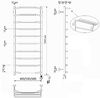 Полотенцесушитель электрический латунный Secado Агата 3 50x120 бронза