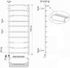 Полотенцесушитель электрический латунный Secado Агата 3 60x120 бронза