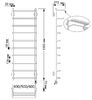 Полотенцесушитель электрический латунный Secado Мерида 2 50x120 бронза
