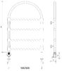 Полотенцесушитель электрический латунный Secado Римини 2 Trenza 50x80 бронза