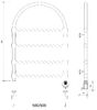 Полотенцесушитель электрический латунный Secado Римини 2 Trenza 50x80 бронза
