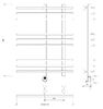 Полотенцесушитель электрический латунный Secado Турин 3 80x20x60 бронза