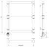 Полотенцесушитель электрический латунный Secado Фалерони 1 50x60 бронза