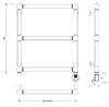 Полотенцесушитель электрический латунный Secado Фалерони 1 50x60 бронза
