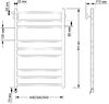 Полотенцесушитель электрический латунный Secado Триада 3 40x80 бронза
