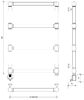 Полотенцесушитель электрический латунный Secado Фалерони 1 60x80 бронза
