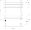 Полотенцесушитель электрический латунный Secado Турин плюс 60x60x70 бронза