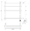 Полотенцесушитель электрический латунный Secado Турин 1 СП 60x40x50 бронза