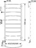 Полотенцесушитель электрический латунный Secado Милан 1 плюс 50x120 бронза