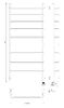 Полотенцесушитель электрический Secado Мерида 1 120x60 хром