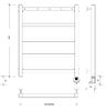 Полотенцесушитель электрический Secado Корсико 1 К 60x40 хром