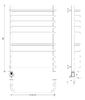 Полотенцесушитель электрический Secado Мерида 4 80x60 хром