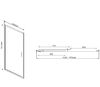 Душевая дверь Vincea Гарда (Garda) VDS-1G145CLB 145x190 см, профиль черный матовый. Размер регулировки 1430-1470 мм