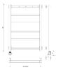 Полотенцесушитель электрический Secado Корсико 1 К 80x50 хром