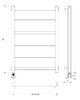 Полотенцесушитель электрический Secado Корсико 1 80x50 хром