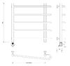 Полотенцесушитель электрический Secado Венеция 2 60x40x50 хром