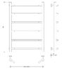 Полотенцесушитель водяной Secado Агата 1 80x50 черный матовый