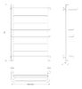 Полотенцесушитель водяной Secado Верона 2 80x60 черный матовый