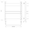 Полотенцесушитель водяной Secado Мерида 5 60x60 черный матовый
