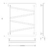 Полотенцесушитель водяной Secado Мирано 80x60 черный матовый