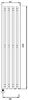 Дизайн-радиатор электрический Secado Бергамо 5 1800x280 черный матовый