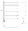 Полотенцесушитель электрический Secado Агата 2 60x40 черный матовый