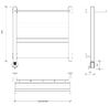 Полотенцесушитель электрический Secado Комано 1 СП 60x40 черный матовый