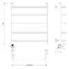 Полотенцесушитель электрический Secado Мерида 1 60x40 черный матовый