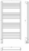 Полотенцесушитель электрический Сунержа РЭБ БОГЕМА 3.1 прямая 1200х600 МЭМ левый (Хром) 00-6004-1260