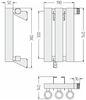 Отопительный радиатор Сунержа ДР КУМИР-0 н/ж EU50 правый 300х190 / 3 сек (Матовое золото) 032-0351-3003