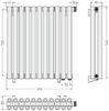 Отопительный радиатор Сунержа ДР ЭСТЕТ-00 н/ж EU50 500х495 / 11 сек (Тёмный титан муар) 15-0322-5011