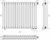 Отопительный радиатор Сунержа ДР ЭСТЕТ-00 н/ж EU50 500х720 / 16 сек (Состаренная бронза) 05-0322-5016