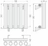 Отопительный радиатор Сунержа ДР КУМИР-0 н/ж 300х330 / 5 сек (Матовый чёрный) 31-0340-3005