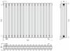 Отопительный радиатор Сунержа ДР ЭСТЕТ-00 н/ж 500х765 / 17 сек (Золото) 03-0332-5017