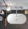 GLOBO Forty3/Bowl Раковина встраиваемая под столешницу  60*37*h20см, без отв-я под смеситель, с переливом, с креплением, цвет белая