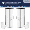 Душевая дверь RGW LE-12B 170x195 см, стекло Прозрачное, регулировка 1670-1710 мм