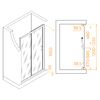 Душевая дверь RGW PA-016B 120x195 см, стекло Прозрачное, регулировка 1200-1230 мм