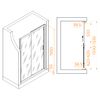 Душевая дверь RGW PA-016B 130x195 см, стекло Прозрачное, регулировка 1300-1330 мм
