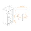 Душевая дверь RGW PA-02B 90x185 см, стекло Прозрачное, регулировка 870-910 мм
