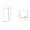 Душевая дверь RGW PA-13 160x195 см, стекло Прозрачное, регулировка 1570-1610 мм
