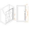 Душевая дверь RGW PA-14W 150x195 см, стекло Прозрачное, регулировка 1480-1520 мм