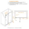 Душевая дверь RGW SV-004B 150x200 см, стекло Матовое-Сатинат, регулировка 1485-1505 мм