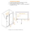 Душевая дверь RGW SV-004B 140x200 см, стекло Прозрачное, регулировка 1385-1405 мм