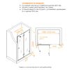 Душевая дверь RGW SV-004B 120x200 см, стекло Матовое-Сатинат, регулировка 1185-1205 мм