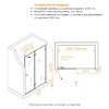 Душевая дверь RGW SV-004Gr 130x200 см, стекло Матовое-Сатинат, регулировка 1285-1305 мм