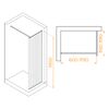 Перегородка для душа RGW WA-08 06100806-151 стекло Ribbed (Ребристое) 60х195 см.