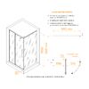 Душевой уголок RGW CL-046B 350904609-14 стекло Прозрачное, профиль Черный, 100х90 см