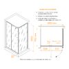 Душевой уголок RGW CL-046B 350904608-14 стекло Прозрачное, профиль Черный, 100х80 см